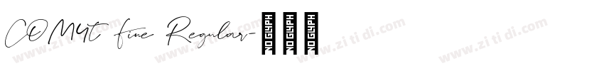 COM4t Fine Regular字体转换